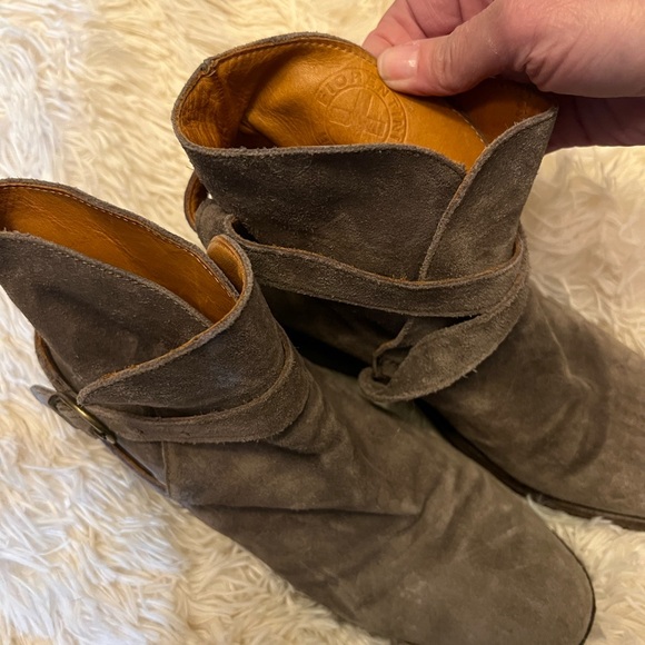 Florentini & Baker Distressed Suede Booties.